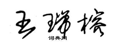 朱錫榮王瑞榕草書個性簽名怎么寫