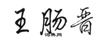 駱恆光王腸晉行書個性簽名怎么寫