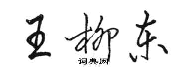 駱恆光王柳東行書個性簽名怎么寫