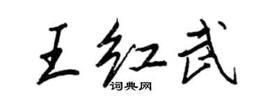 王正良王紅武行書個性簽名怎么寫