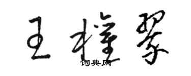 駱恆光王權翠草書個性簽名怎么寫