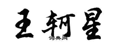 胡問遂王軻星行書個性簽名怎么寫