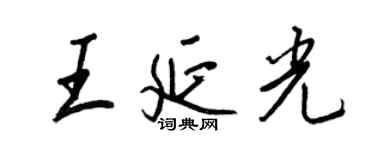 王正良王延光行書個性簽名怎么寫