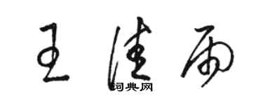 駱恆光王佳雨草書個性簽名怎么寫