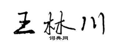 曾慶福王林川行書個性簽名怎么寫