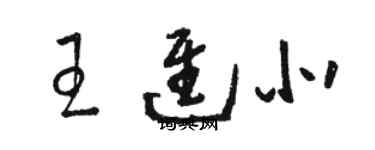 駱恆光王進北草書個性簽名怎么寫