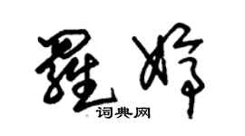 朱錫榮羅婷草書個性簽名怎么寫