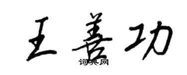 王正良王善功行書個性簽名怎么寫