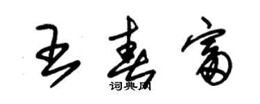 朱錫榮王春富草書個性簽名怎么寫