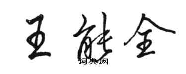 駱恆光王能全行書個性簽名怎么寫