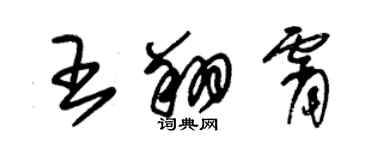 朱錫榮王翔霄草書個性簽名怎么寫