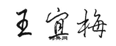 駱恆光王宜梅行書個性簽名怎么寫