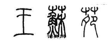 陳墨王蘇苑篆書個性簽名怎么寫