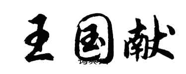 胡問遂王國獻行書個性簽名怎么寫