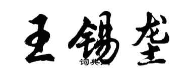 胡問遂王錫壟行書個性簽名怎么寫
