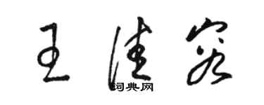 駱恆光王佳容草書個性簽名怎么寫