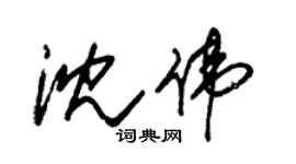 朱錫榮沈偉草書個性簽名怎么寫