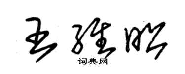 朱錫榮王維昭草書個性簽名怎么寫