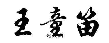 胡問遂王童笛行書個性簽名怎么寫