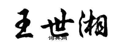 胡問遂王世湘行書個性簽名怎么寫