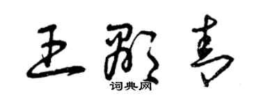 曾慶福王顯青草書個性簽名怎么寫