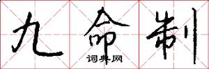 九命制怎么寫好看