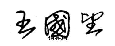 朱錫榮王國望草書個性簽名怎么寫