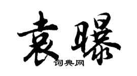 胡問遂袁曝行書個性簽名怎么寫