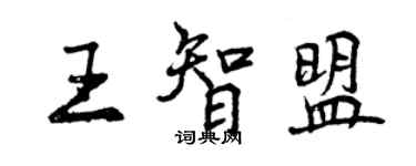 曾慶福王智盟行書個性簽名怎么寫