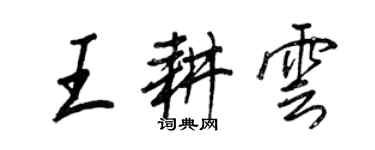 王正良王耕雲行書個性簽名怎么寫