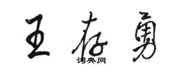 駱恆光王存勇行書個性簽名怎么寫