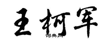 胡問遂王柯軍行書個性簽名怎么寫