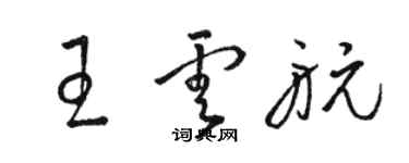 駱恆光王雲航草書個性簽名怎么寫