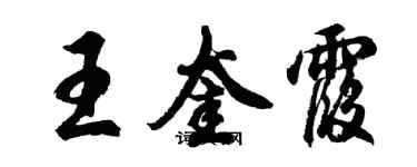 胡問遂王奎霞行書個性簽名怎么寫