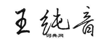 駱恆光王純音行書個性簽名怎么寫