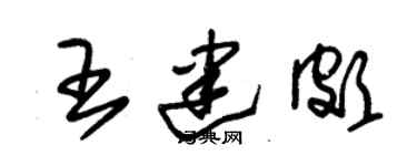 朱錫榮王建頗草書個性簽名怎么寫