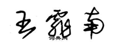 朱錫榮王霏南草書個性簽名怎么寫
