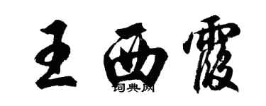 胡問遂王西霞行書個性簽名怎么寫