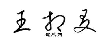 梁錦英王相友草書個性簽名怎么寫