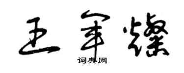 曾慶福王軍燦草書個性簽名怎么寫