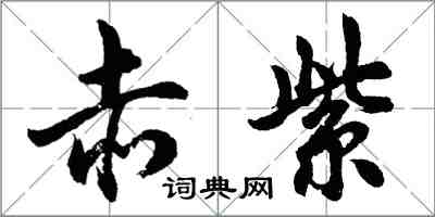 胡問遂赤紫行書怎么寫