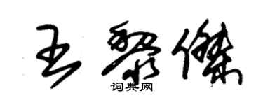 朱錫榮王黎傑草書個性簽名怎么寫