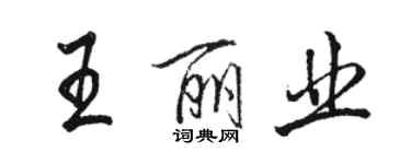 駱恆光王麗業行書個性簽名怎么寫