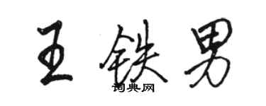 駱恆光王鐵男行書個性簽名怎么寫