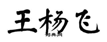 翁闓運王楊飛楷書個性簽名怎么寫