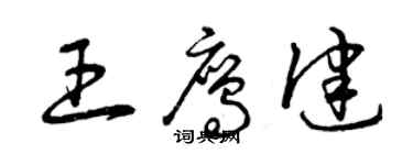 曾慶福王鷹健草書個性簽名怎么寫