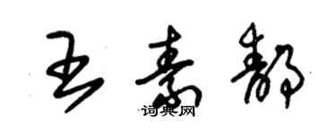 朱錫榮王素靜草書個性簽名怎么寫