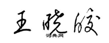 梁錦英王曉皎草書個性簽名怎么寫
