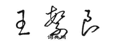 駱恆光王繁良草書個性簽名怎么寫