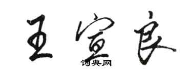 駱恆光王宣良行書個性簽名怎么寫